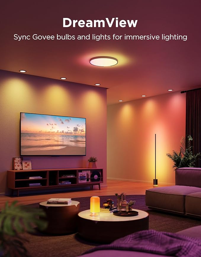 Govee BR30 Smart Light Bulbs, Works with Matter, Alexa and Google Assistant, LED Light Bulb, WiFi RGBWW Color Changing Flood Light Bulbs, Recessed Can Light Bulb, 2.4Ghz only, 850 Lumen, 2 Pack