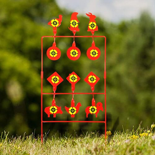 Atflbox Pellet Gun Target Animal Silhouette Heavy Metal Spinner Airgun BB Gun Shooting Target for Outdoor and Backyard, Rated for .177 .20 Caliber