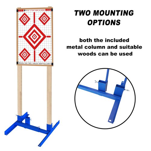 Atflbox Shooting Target Stand with 10pcs 17x25 Inch Sight in Paper Targets, Durable Paper Target Holder with Stable Adjustable Base for Cardboard Silhouette, H Shape, IPSC, IDPA Practice (1 Pack)