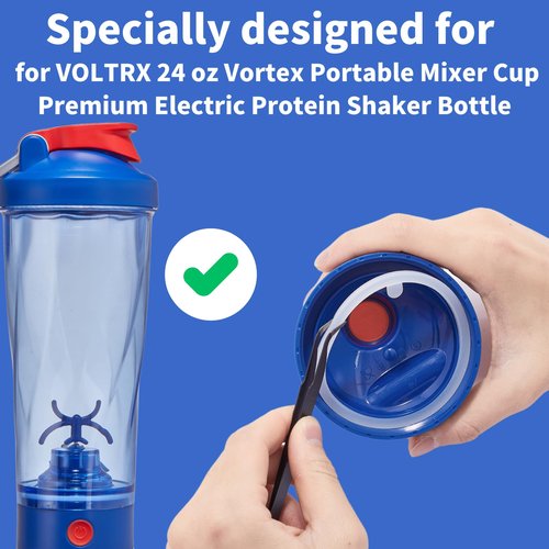 YINORD 6PCS Mixer Cup Gasket Replacement Parts for VOLTRX Premium Electric Protein Shaker Bottle, Water Bottle Leakproof Silicone Gasket, Compatible with VOLTRX 24 oz Vortex Portable Mixer Cup