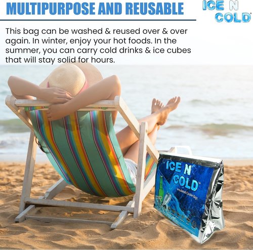 Insulated Picnic/Shopping Cooler Bags, Pack of 2, Lightweight Soft Collapsible, Large Capacity, 35lbs, Fast Same Day Shipping