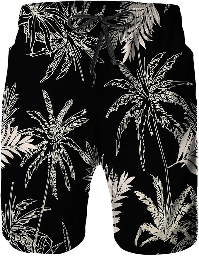 Mens Swim Trunks with Mesh Lining,Quick Dry Swimsuit Board Shorts Beach Pants Swimwear Bathing Suits