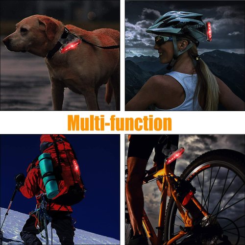 Hilngav 4 Pack Bike Tail Light, Bicycle Rear Light USB-C Rechargeable LED Cycling Safety Flashlight with 4 Light Mode for Road Mountain Night Riding & Adults Men Women, Reflectors Accessories