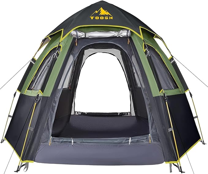 Camping Tent with Instant Setup, 2/3 Person Weatherproof Tent Easy Quick Set Up in 60 Seconds with Rainfly Backpack Tent for Family Camping & Hiking, Upgraded Ventilation,Center Height 66-inch