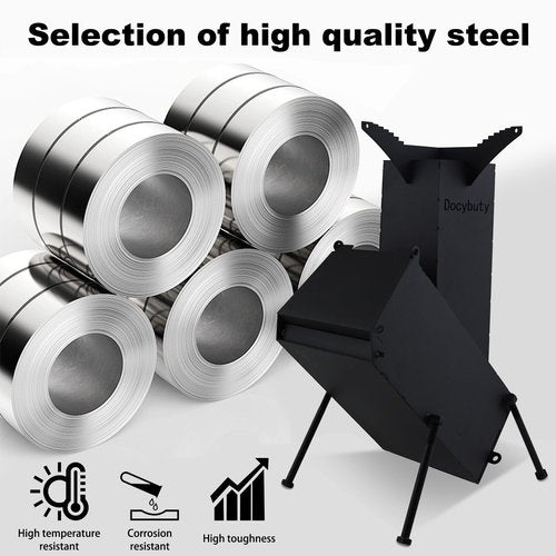 Rocket Stove Wood Burning Camp Stove Rocket Stove for Cooking Portable Wood Mini Burning Stove, Fire Camping Stove for Cooking backyard cooking Camping grill outdoor events BBQ Comes with storage bag
