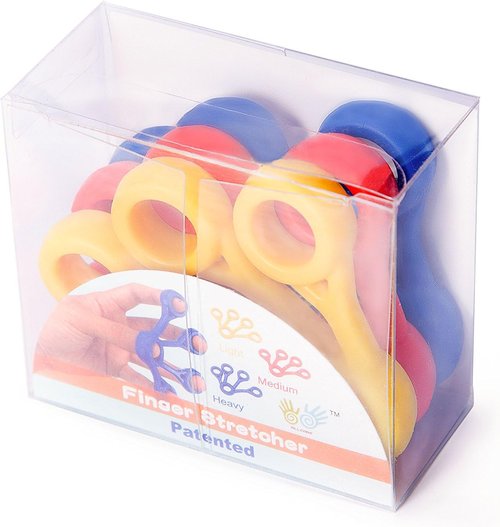 Finger Stretcher Hand Resistance Bands Hand Extensor Exerciser Finger Grip Strengthener Strength Trainer Gripper set for Arthritis Carpal Tunnel Exercise Guitar and Rock Climbing 3 pack(Extensor)