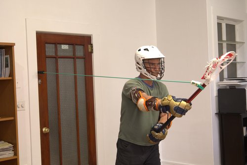 B-Lax Blast Lacrosse Resistance Band – Solo Training Aid for Shot Power, Core Strength & Accuracy – Lacrosse Training Equipment & Accessories for Boys, Girls, Youth & Adults
