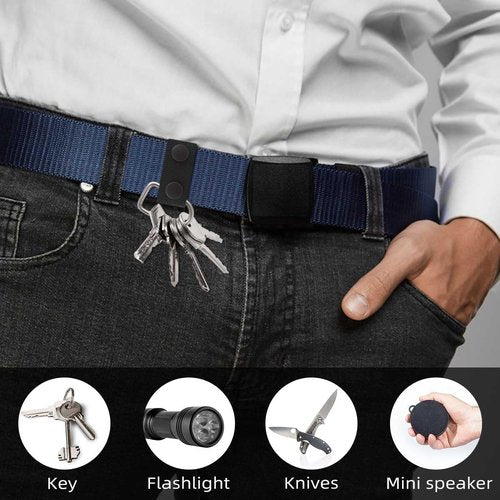 TKYPZY 4 Pcs Duty Belt Keepers Police Security Tactical Belt Keeper with Double Snaps Military Equipment Accessories Fixing Security Police Belt Law Enforcement Accessories Duty Belt Holder (Black)