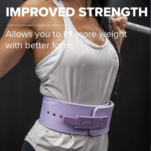 Lever Weightlifting Belt – 10mm Lever Belt for Squats & deadlift – Lever Lifting Belt for Men & Women - Lower Back Support Belt for Weight Lifting, Gym, Fitness & Weight Training (Lavender, X-Large)