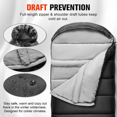 WERTYCITY Sleeping Bags for Adults Cold Weather & Warm, Lightweight Compact Camping Backpacking Sleeping Bag for Kids Girls Boys with Compression Sack for Outdoor & Indoor