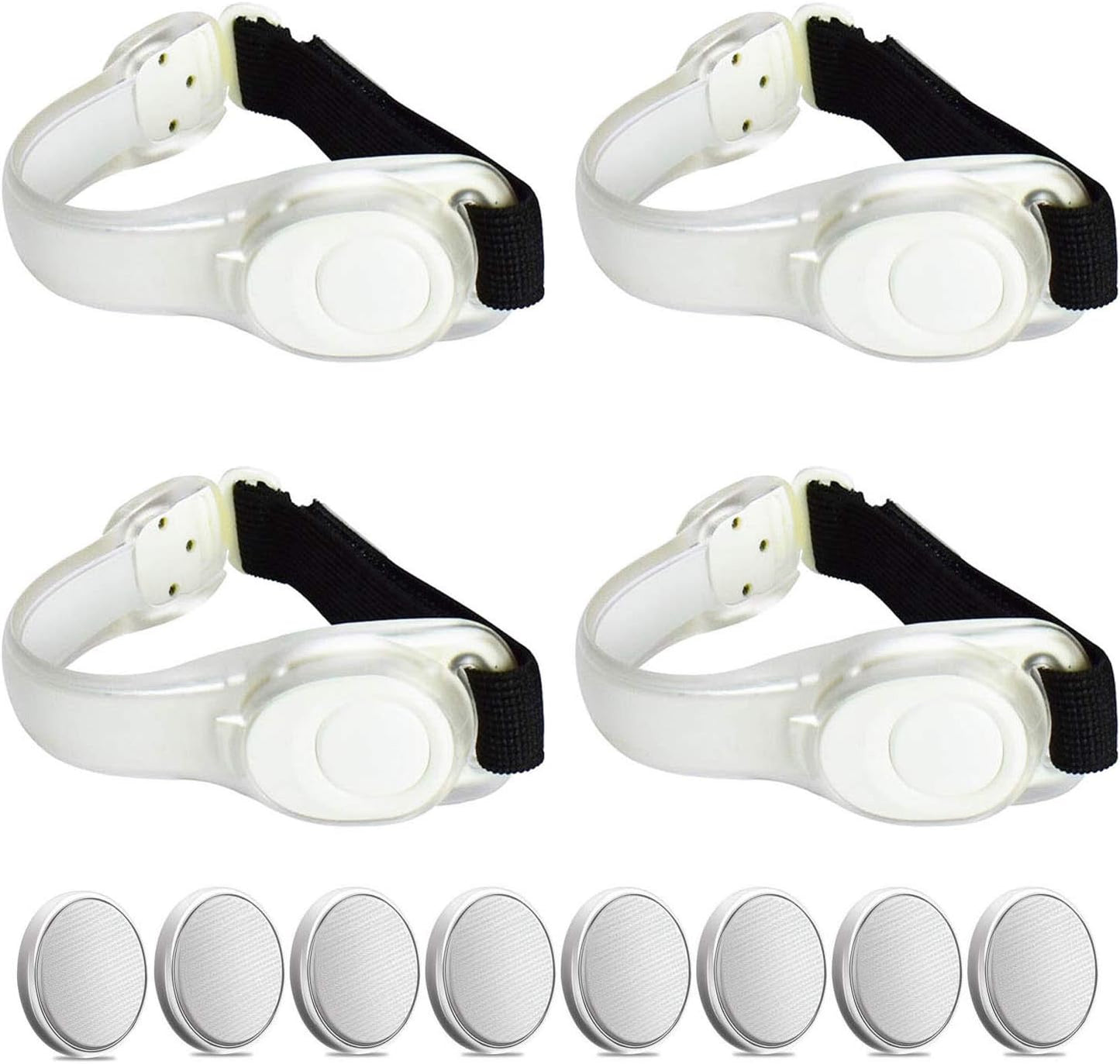 Premium LED Light Up Armband, Reflective Adjustable Wearable Silicone Running Belt Strap/Waterproof Glow in The Dark for Running Jogging Walking Cycling Concert Camping Outdoor Sports