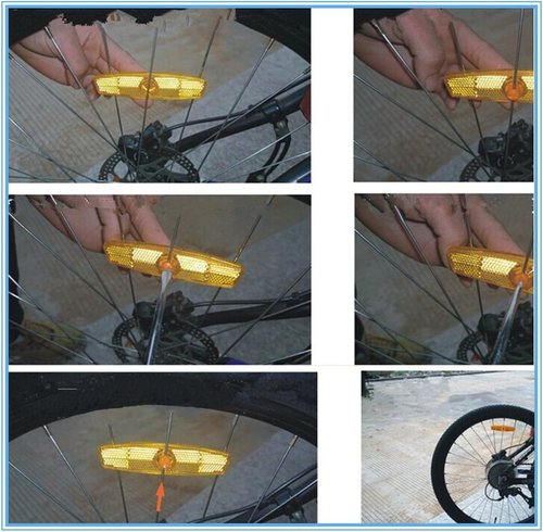 Cyberone 3 PCS Bicycle Wheel Spoke Reflectors for Mountain Bike Road Bike Decoration Safe Warning