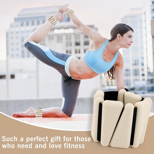 Wrist and Ankle Weights, Set of 2 (1lb Each) Adjustable Wrist and Pilates Weights Set for Women and Men, for Runs, Jogs, Walks, Yoga, Dance, Pilates, Cardio, Aerobics, Strength