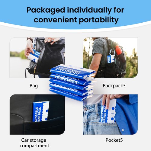 COZYPEPE Disposable Urine Bag for Emergency Use, 12PCS 800ML Unisex Urinal Bag, Travel Urine Bag, Portable Toilet Bag, Vomit Bag for Camping, Traffic Jams, Pregnant, Patients, Hiking and Kids