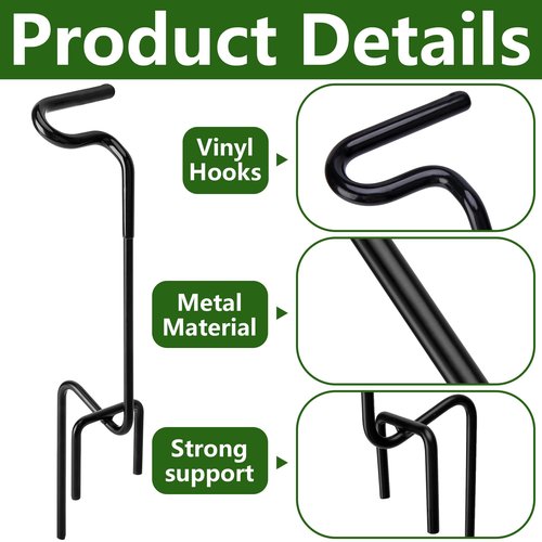 RunNico 2pcs Hunting Blind Bow Holder, Portable Stake With Rubber Coating, Stable for Ground Target Practice
