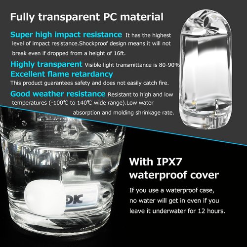 DOKeep USB Mini LED Lantern, 2 Pack Waterproof EDC Keychain LED Flashlight for Camping, Type-C Rechargeable Battery Small Stick Lamp Puck Dog Collar Torch Light (Warm White+Red)