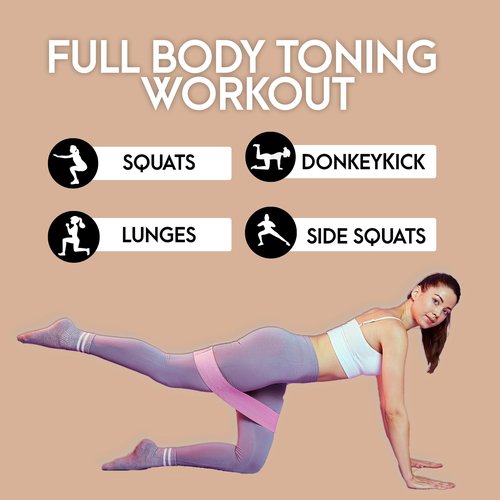 Generic Resistance Bands for Working Out - 3 Levels Exercise Bands for Full-Body Fitness - Booty Bands for Working Out - Exercising Bands for Home