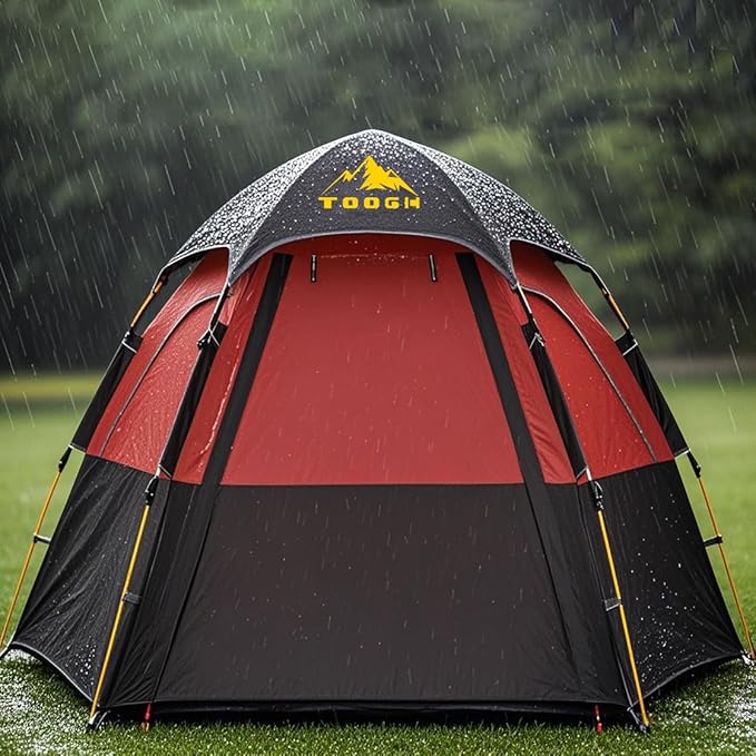 Camping Tent with Instant Setup, 2/3 Person Weatherproof Tent Easy Quick Set Up in 60 Seconds with Rainfly Backpack Tent for Family Camping & Hiking, Upgraded Ventilation,Center Height 66-inch