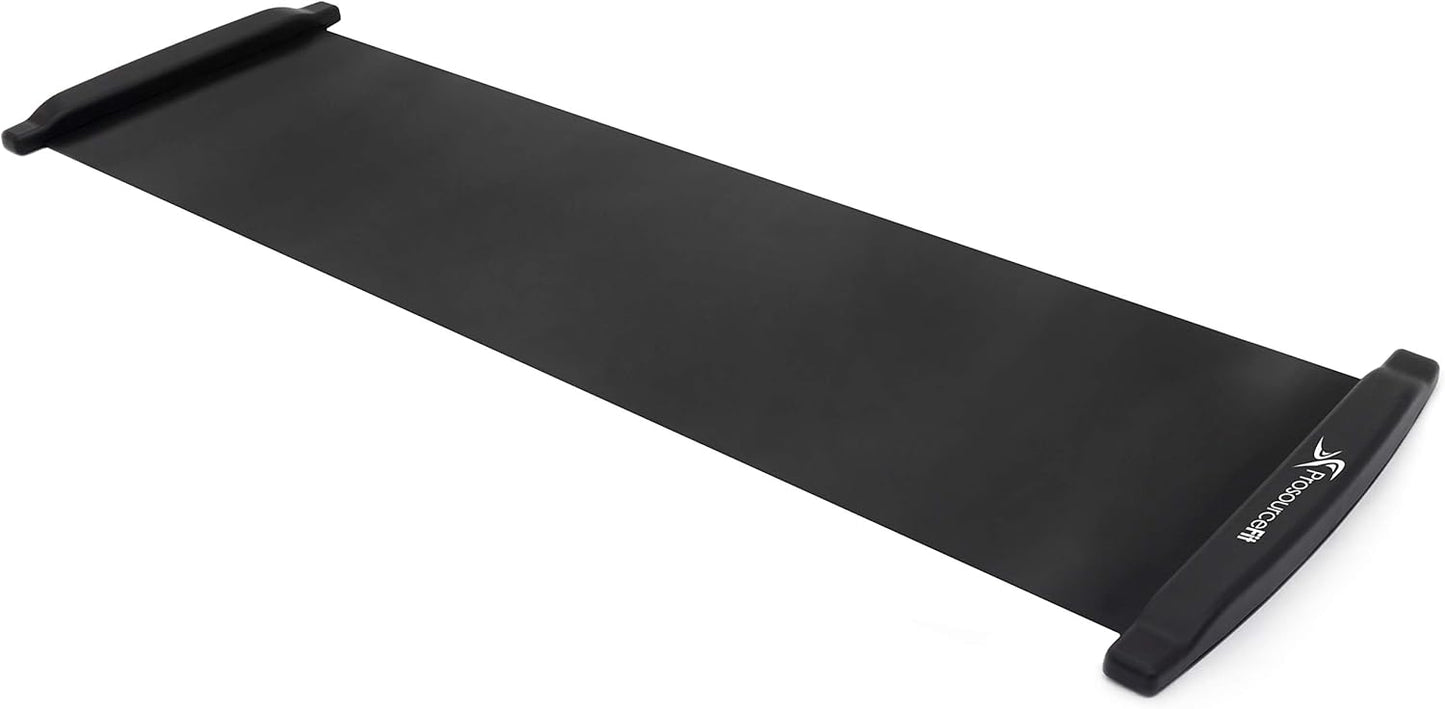 ProsourceFit Slide Board Mat for Exercise 6’ with End Stops, Booties & Carrying Bag for Low-Impact Indoor Home Workouts and Sports Training
