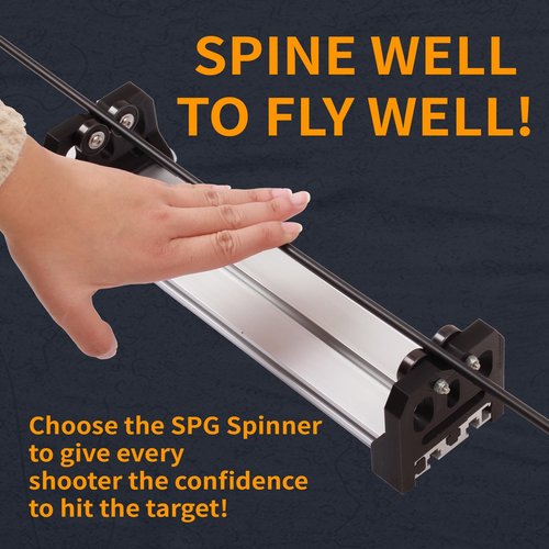 SPG Archery Arrow Spinner Spin Tester, Arrow Roller Straightness Squaring Tool Arrow Balance Checker Cutting Tool Bow and Arrow Accessories for Checking Arrows