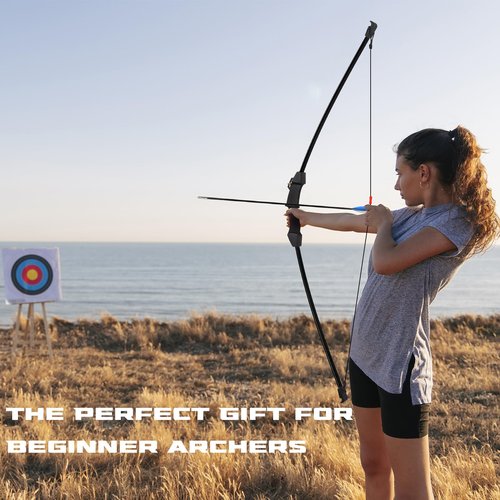 DAUPAN Bow and Arrow for Kids 8-12 10-12 12-14, 45" Youth Archery Set, Bow and Arrows Set for Adults & Teens - Beginner Longbow Toy for Indoor & Outdoor Practice