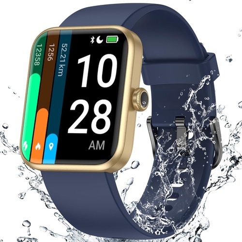 Imzuc Smart Watch for Women Men, Fitness Tracker Watch with Heart Rate Monitor, Sleep, 5ATM Waterproof Smartwatch Sports Watch Compatible with Android iOS Phones Step Calories Counter