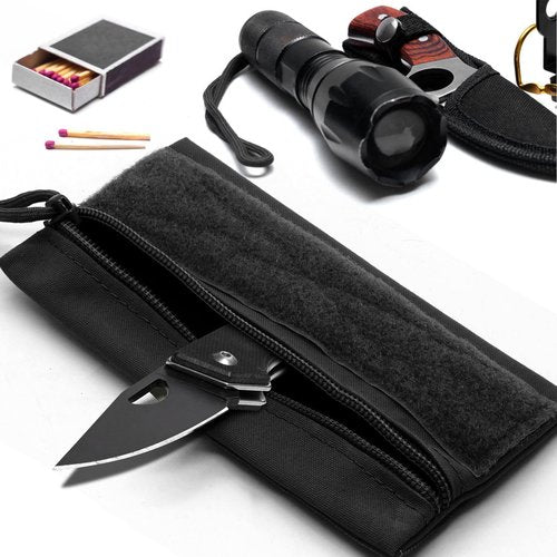 Qavctw 3 Pcs Tactical Admin Pouch Bag with Hook and Loop Tool Storage Bag Snack Pouch Candy Bag Hanging Pouches Backpack Accessory Pouch
