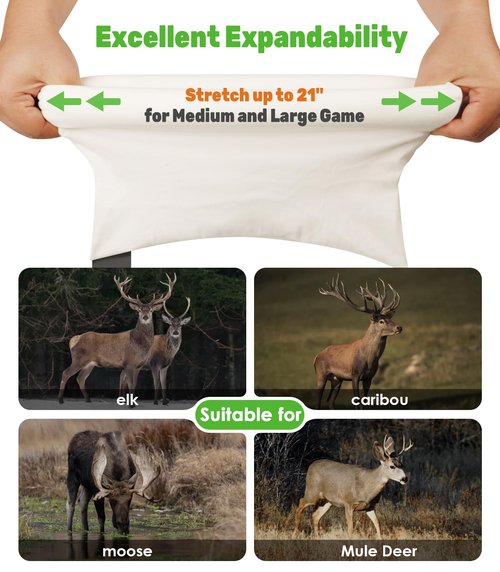 Elk Game Bags 5 Pack, Essential Hunting Gear & Accessories, Field Dressing Quarter Meat Bag, Medium to Large Wild Hunting Gear Bag for Elk, Deer, Caribou,and Moose