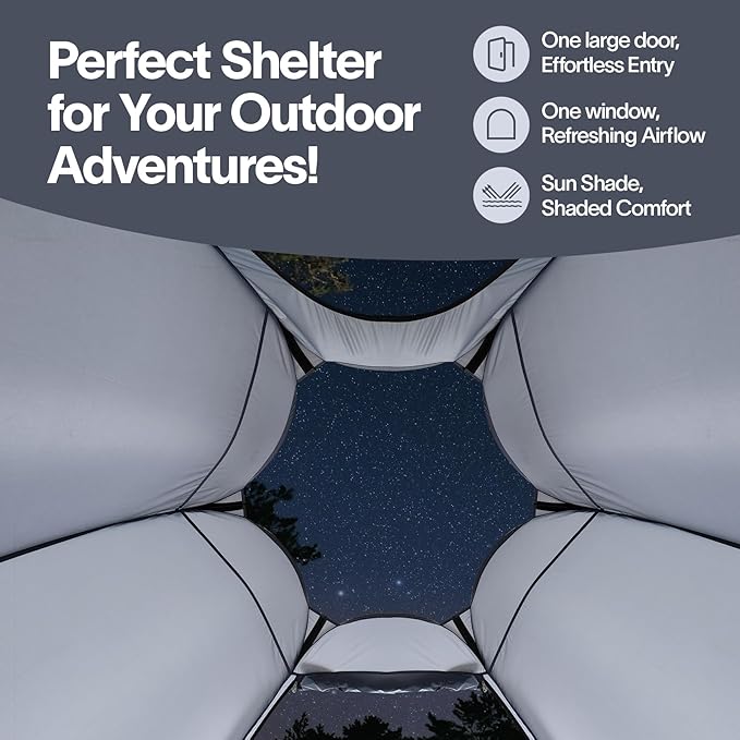 Alvantor Multi-Functional Outdoor Pop-Up Sun Shelter Camping Tent Privacy Tent for Beach, UV Protection Changing Room Lightweight Screen Room House for 4 People