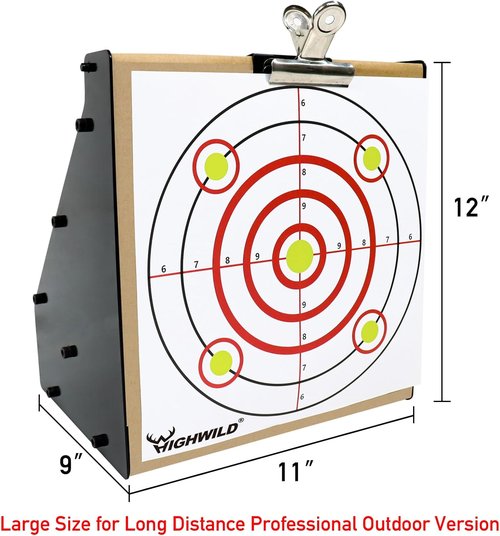 Highwild Bullet Trap Box Rated for .22/.17 Caliber (Rimfire Only) - Air Rifle Pellet Gun Targets - Paper Shooting Training Target for Indoor Outdoor