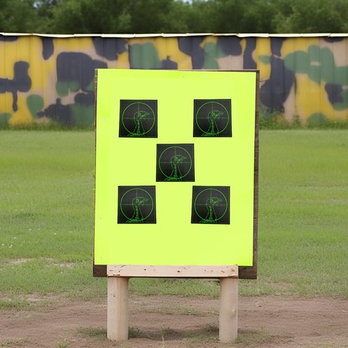 Splatter Targets Stickers, 3-inch turkeys Self Adhesive Shooting Targets Paper, 250pcs/roll, Highly Visible Instant Feedback Fluorescent Yellow Impact for BB Gun, Pellet Gun, Airsoft