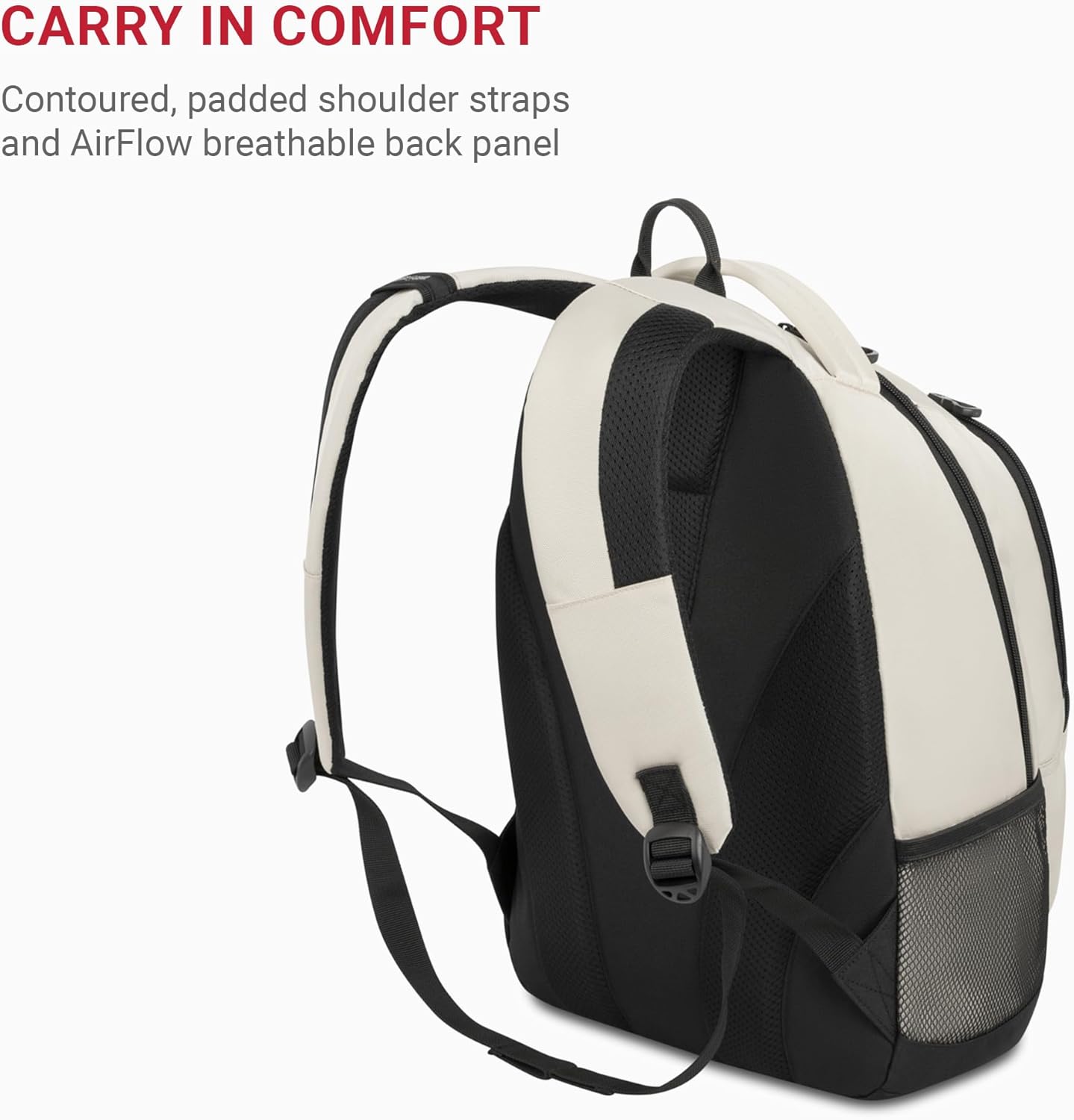 SwissGear 1186 Bungee Backpack, Grey (Laptop Version), 17.75 inch