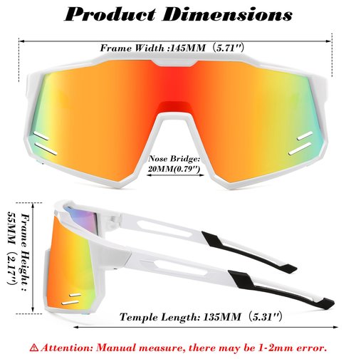 FEISEDY Sports Sunglasses Wraparound 80s Visor Men Women Outdoor Shield Baseball Sunglasses B4125