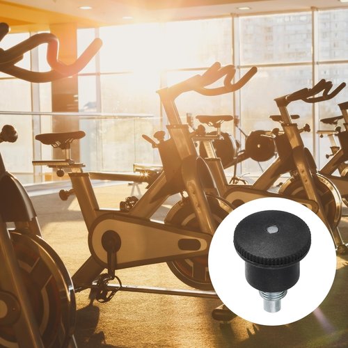 uxcell 2Pcs Pull Pin Spring Knob Replacement Parts, M10 Fitness Pull Pin Knob for Fitness Exercise Bike, Black