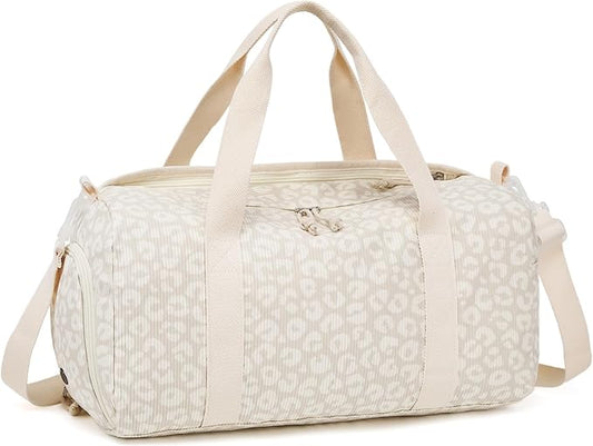 Gym Bag Sports Duffle with Wet Pocket Dance Overnight Bag with Waterproof Shoe Pouch and Air Hole for Girls Kids Women