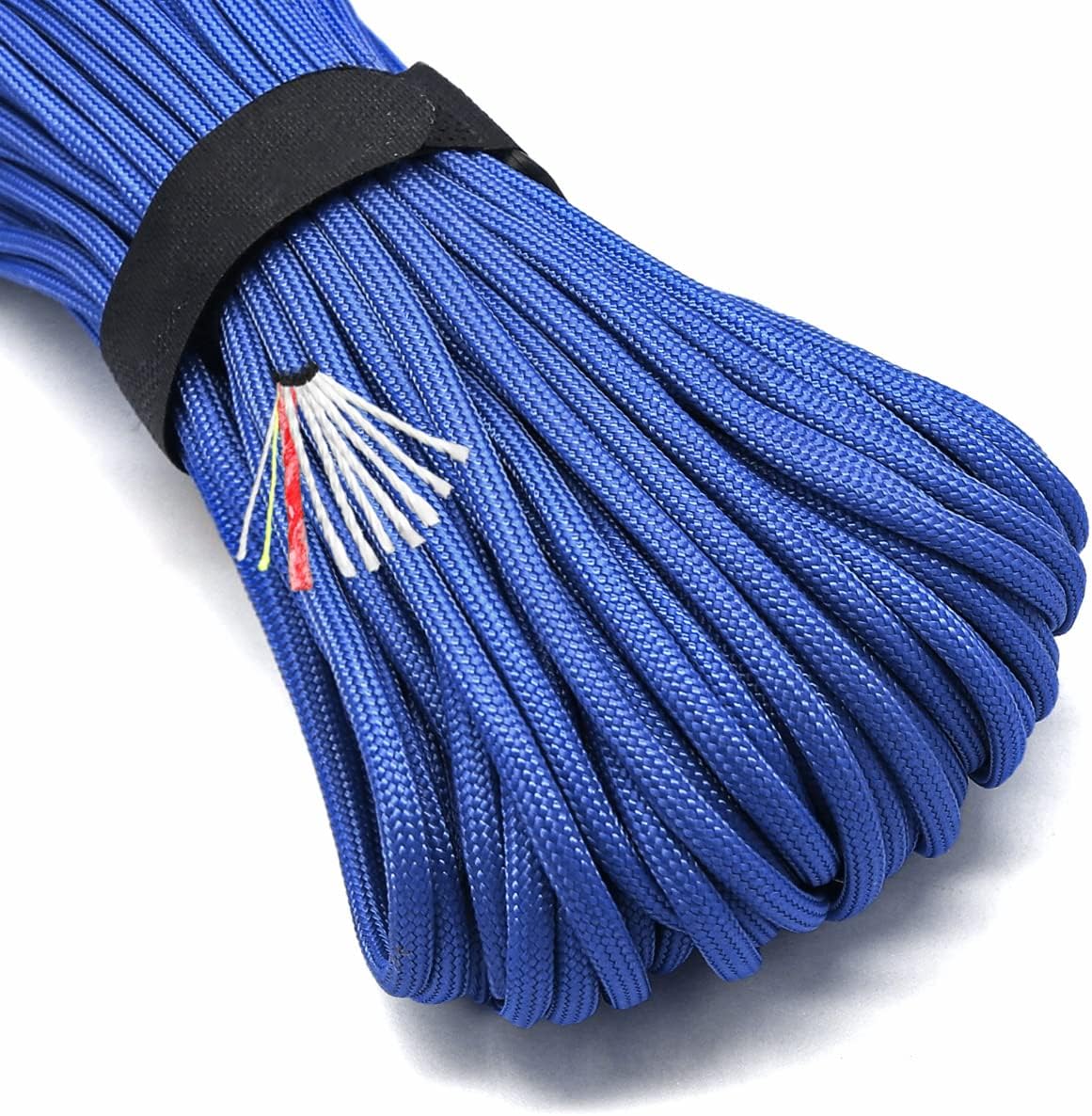 PSKOOK Survival Paracord Parachute Fire Cord Survival Ropes Red Tinder Cord PE Fishing Line Cotton Thread 7 Strands Outdoor 20, 25, 100 Feet