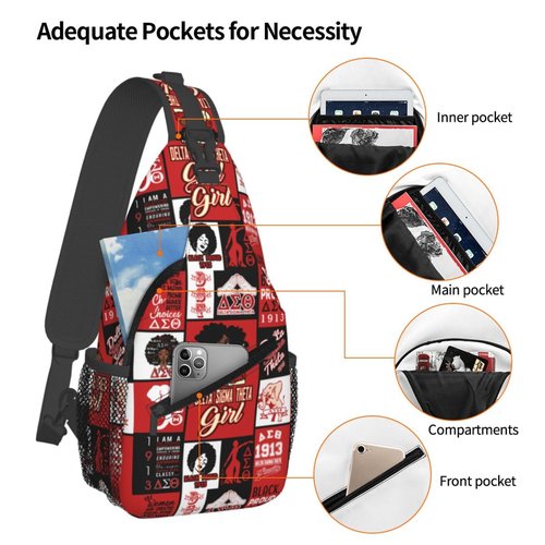 ERETWWA Elephant 1913 Delta Sling Bag Sigma Sorority for Women Gifts Lightweight Crossbody Daypack Chest Adjustable, Style2