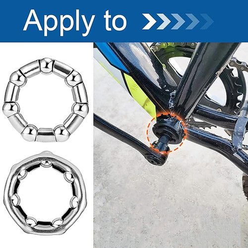 Bxian 6PCS Mountain Bike Parts Bicycle Ball Bearing Steel Crank Bearing Retainer for Bicycle Parts Replacement