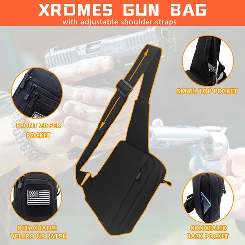 Xromes Tactical Sling Backpack - EDC Cross Body Bag for Pistol, Chest Shoulder Handgun Carrier