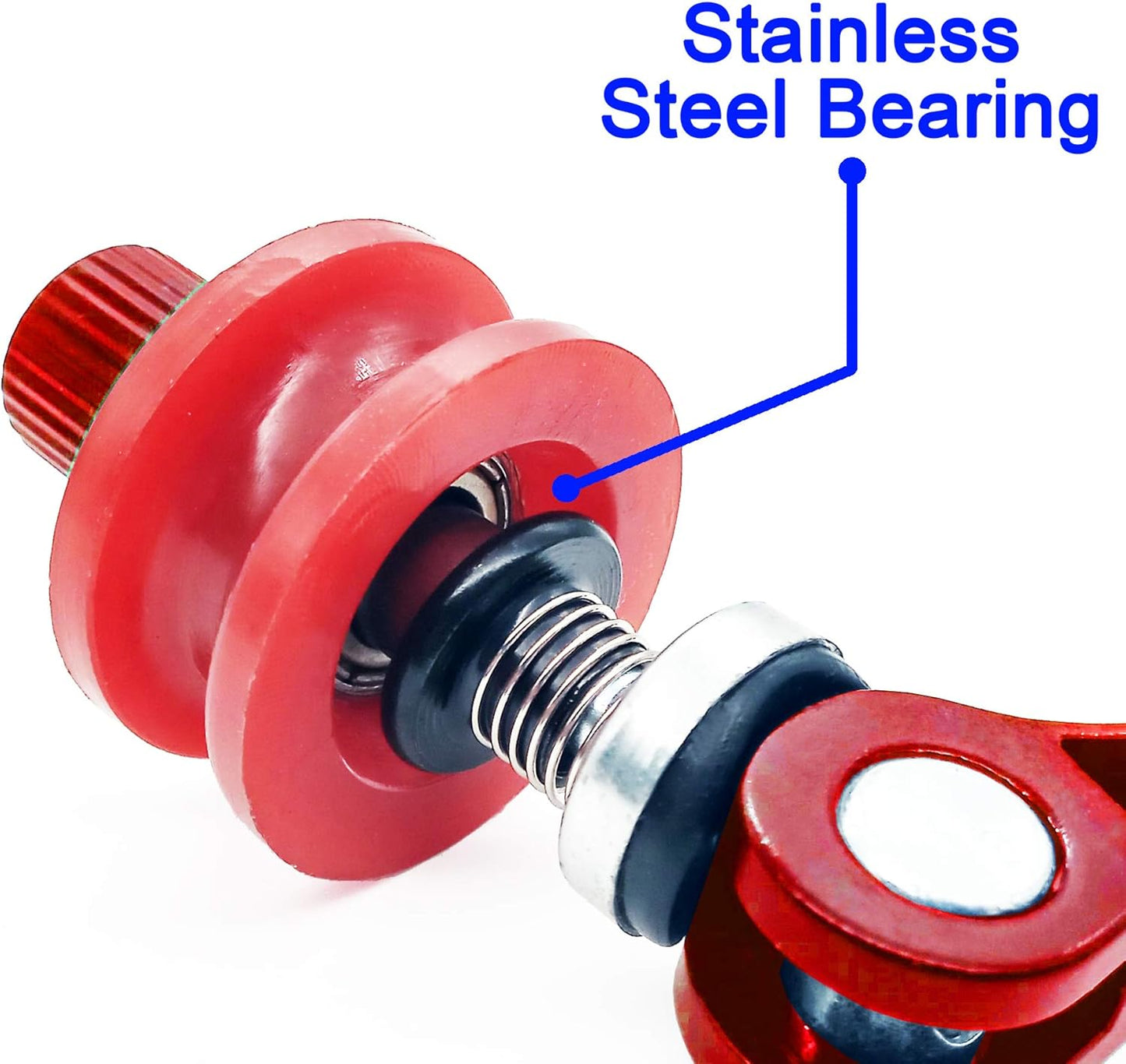 SABLUE Bicycle Bike Chain Keeper Holder Dummy Sleeping Hub Tool (02 Red)