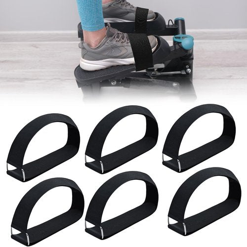6pcs Adjustable Pedal Straps for Ellipse Leg Exerciser Machine, Feet Pedal Strap Under The Desk Leg Training Exerciser Fitness Strap Home Office Sports Accessories for Fit Foot Prevent Slipping