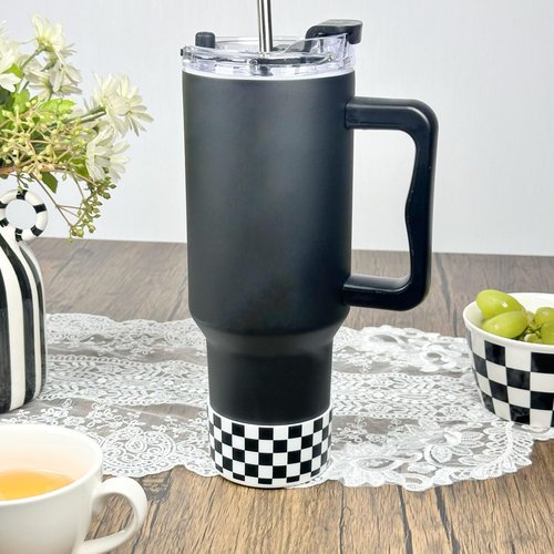 Nakor home 2 Pack Antislip Checkered Protective Silicone Boot for Stanley Tumbler 20-40oz, Hydro Flask 12-24oz & Simple Modern 20-40oz, Water Bottles with 2.8-2.97" Base