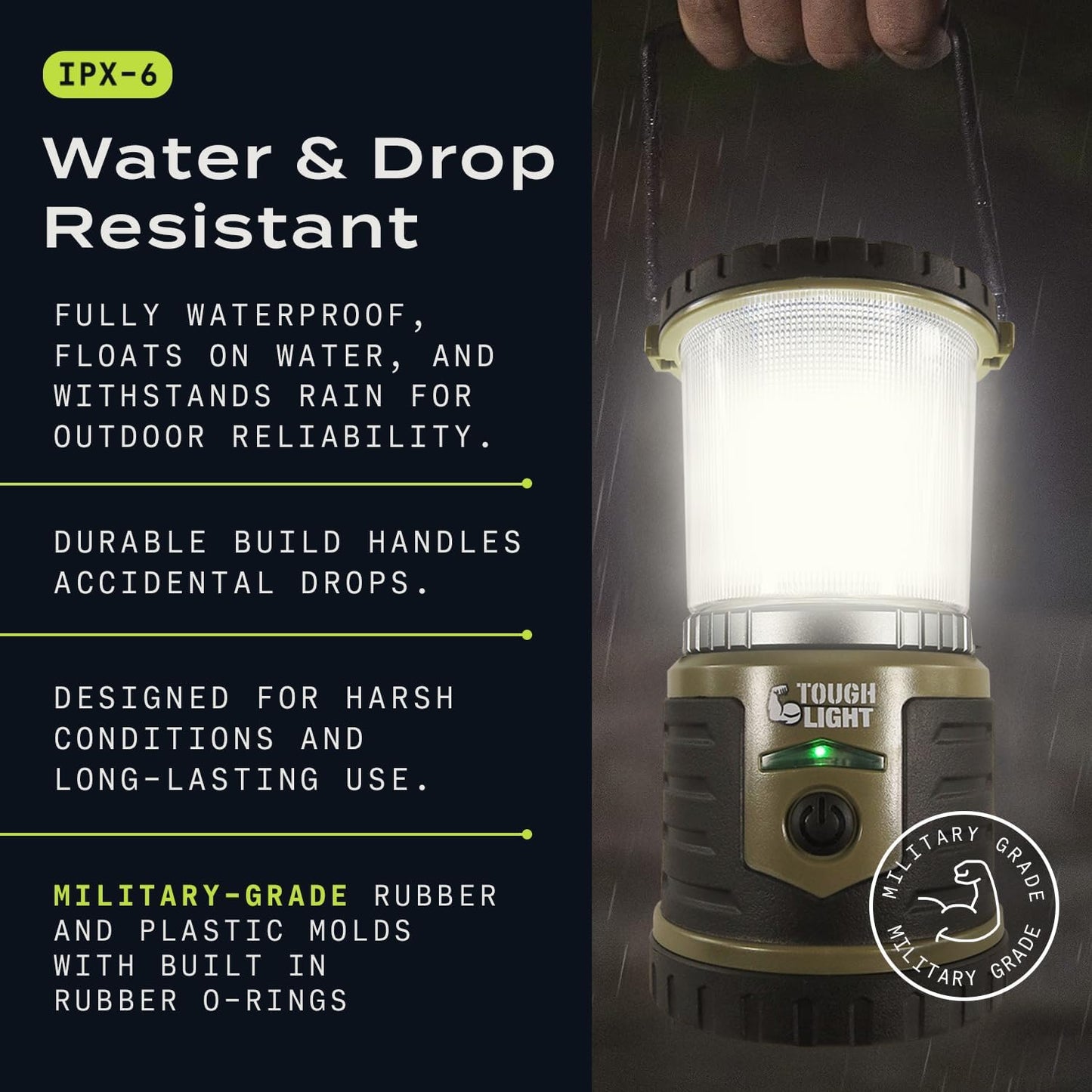 USB Rechargeable Camping Lantern, 400 Lumens LED Lantern, Hanging Tent Lamp, 6000mAh Power Bank, 200 Hour, 6 Modes, for Outdoors & Emergency