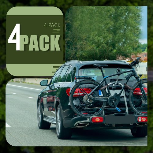 VLOUQIC 4 PCS Bike Rack Straps Bike Wheel Straps, Adjustable Bike Straps for Rack with Durability Hook Bike Car Rack Accessories, Keep The Bicycle Wheel from Spinning for Transportation and Storage