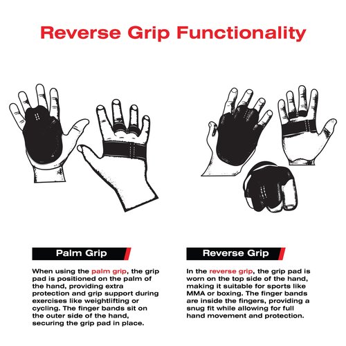 RMM PRO Grip Pad - Non-Slip Reversible Hand Protection for Weightlifting, MMA, And Extreme Sports - Gym Grip Pads - Ideal For Combatting Grip Fatigue (Men's Blue Grip Pads)
