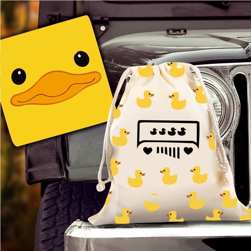 Aievlinkr Yellow Duck Duck Bag,Rubber Duck Drawstring Bag，Reusable Rubber Duck Bag,Great Gift for Any Duck Enthusiast
