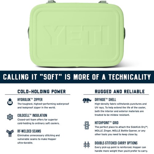 YETI Hopper Flip 18 Portable Soft Cooler, Key Lime