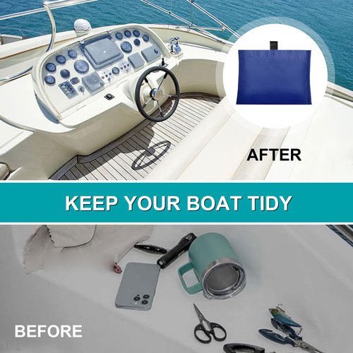 Boat Organizers and Storage Bag for Fishing Kayaking Boating Climbing Cycling Camping,Small Cargo Pocket Cockpit Pouch Back Seat Storage Organizer for Bed Car Pontoon Boat Phone Accessories Key Holder