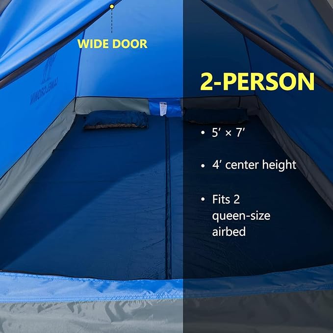 CAMEL CROWN Tents for Camping 2/3/4/5 Person Camping Dome Tent, Waterproof,Spacious, Lightweight Portable Backpacking Tent for Outdoor Camping/Hiking