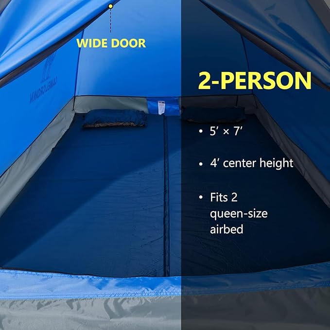 CAMEL CROWN Tents for Camping 2/3/4/5 Person Camping Dome Tent, Waterproof,Spacious, Lightweight Portable Backpacking Tent for Outdoor Camping/Hiking